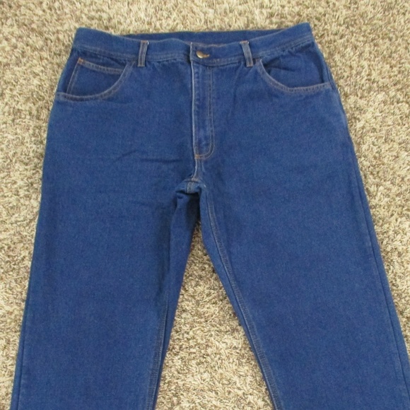 Key Apparel Jeans Men's 38x30 Dark Wash Straight Leg Flannel Lined Denim - Picture 3 of 8